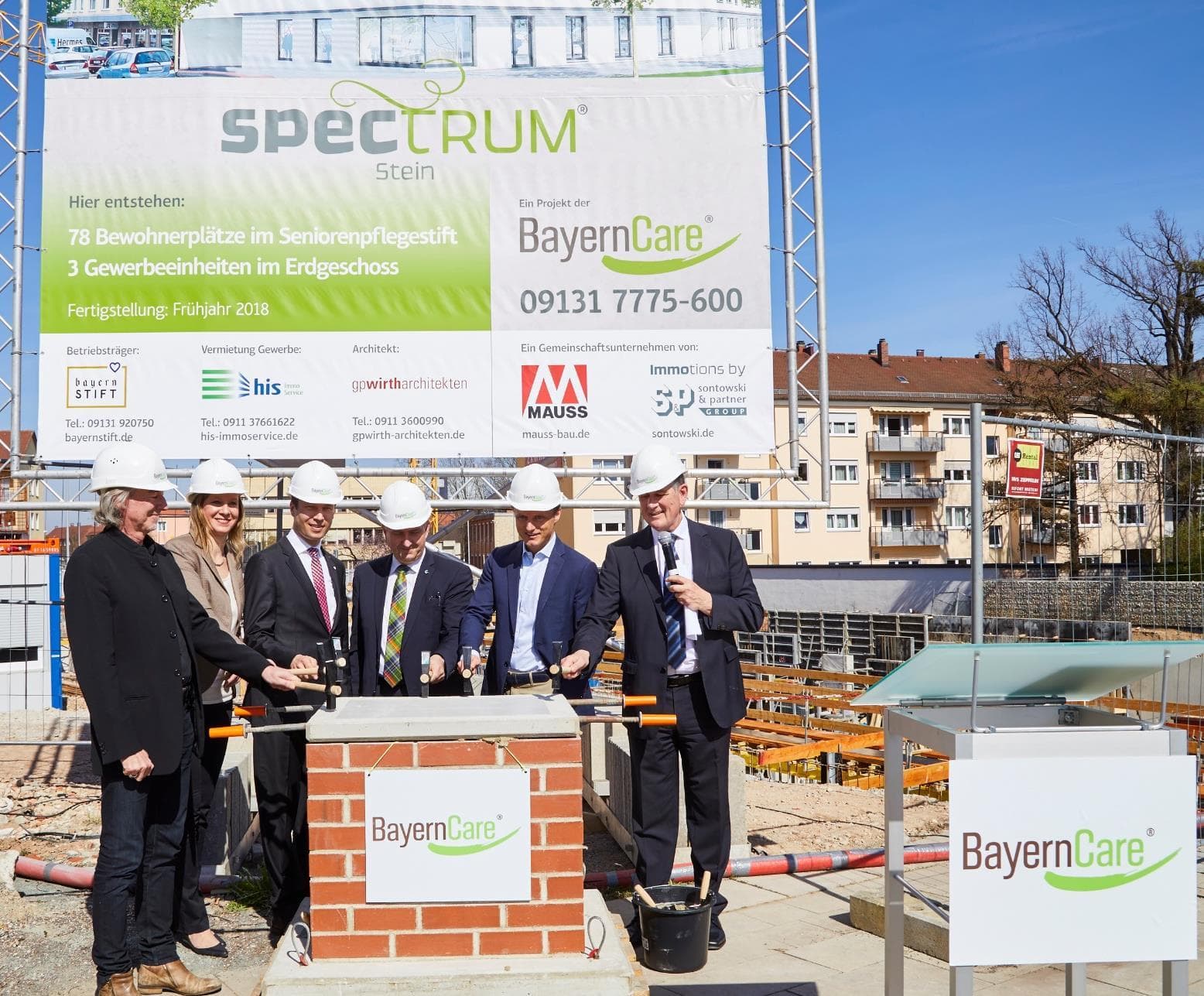 Grundsteinlegung Pflegezentrum Spectrum Stein